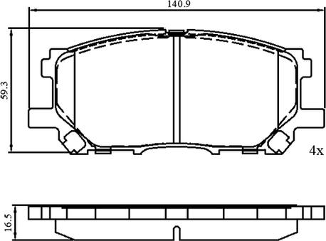 Pemebla JAPPA-209AF - Тормозные колодки, дисковые, комплект autospares.lv