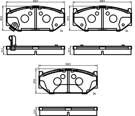 National NP3028 - Тормозные колодки, дисковые, комплект autospares.lv