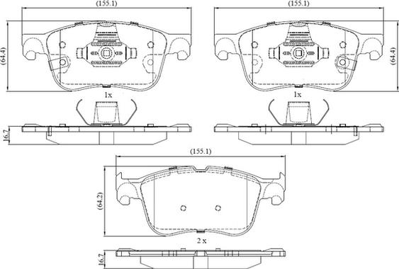 NATIONAL NP3023 - Тормозные колодки, дисковые, комплект autospares.lv