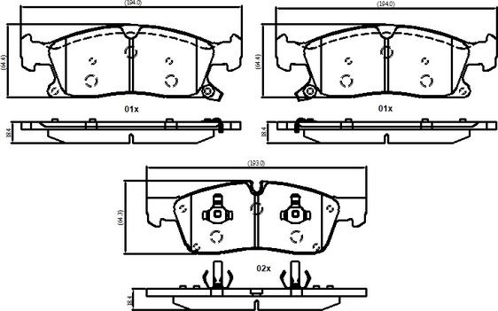 National NP3075 - Тормозные колодки, дисковые, комплект autospares.lv