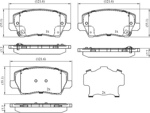 NATIONAL NP3073 - Тормозные колодки, дисковые, комплект autospares.lv