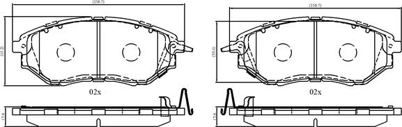 National NP3072 - Тормозные колодки, дисковые, комплект autospares.lv