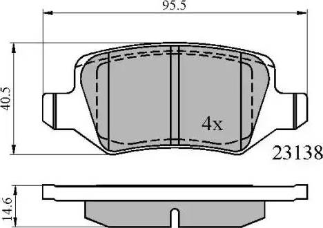 National NP2508 - Тормозные колодки, дисковые, комплект autospares.lv