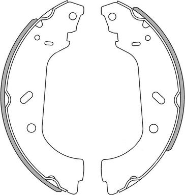 National NS4066 - Комплект тормозных колодок, барабанные autospares.lv