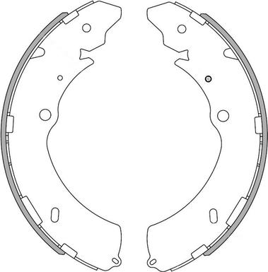 National NS4063 - Комплект тормозных колодок, барабанные autospares.lv