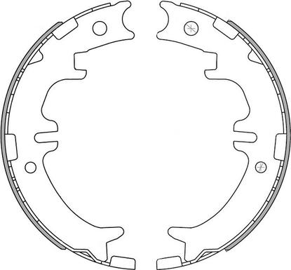 NATIONAL NS4019 - Комплект тормозных колодок, барабанные autospares.lv