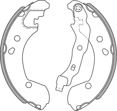 National NS4014 - Комплект тормозных колодок, барабанные autospares.lv