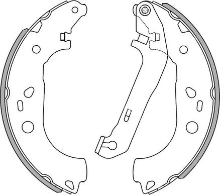 National NS4015 - Комплект тормозных колодок, барабанные autospares.lv