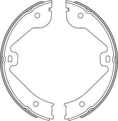 National NS4038 - Комплект тормозных колодок, барабанные autospares.lv