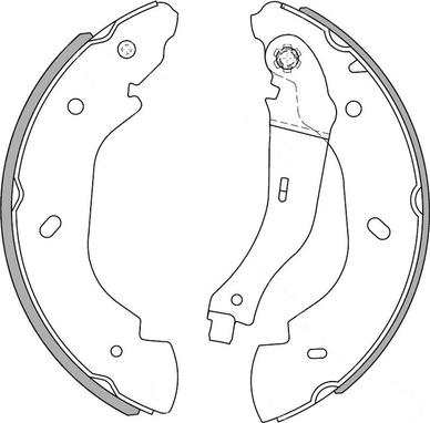 National NS4021 - Комплект тормозных колодок, барабанные autospares.lv