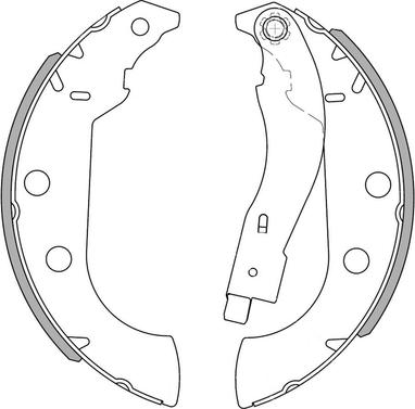 National NS4079 - Комплект тормозных колодок, барабанные autospares.lv