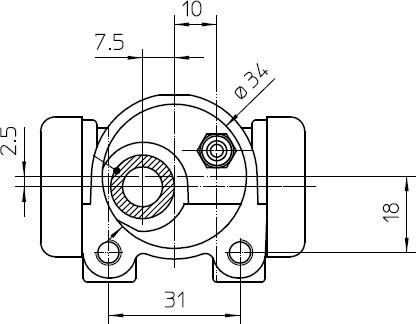 National NWC5019 - Колесный тормозной цилиндр autospares.lv