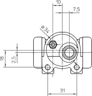 National NWC5018 - Колесный тормозной цилиндр autospares.lv