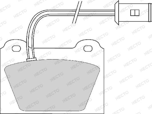 Necto FD459A - Тормозные колодки, дисковые, комплект autospares.lv