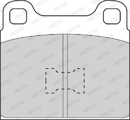 Necto FD451A - Тормозные колодки, дисковые, комплект autospares.lv