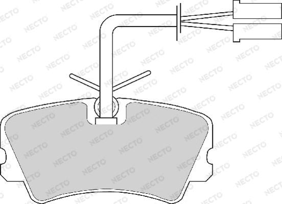 Necto FD461A - Тормозные колодки, дисковые, комплект autospares.lv