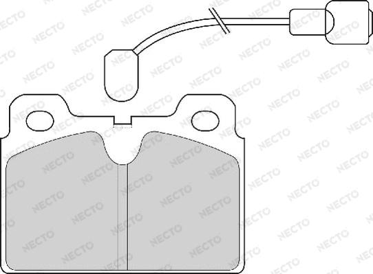 Necto FD4626A - Тормозные колодки, дисковые, комплект autospares.lv