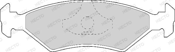 Necto FD406A - Тормозные колодки, дисковые, комплект autospares.lv