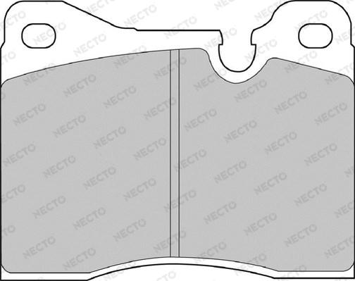 Necto FD4034A - Тормозные колодки, дисковые, комплект autospares.lv