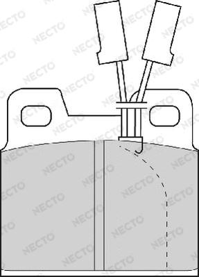 Necto FD4158A - Тормозные колодки, дисковые, комплект autospares.lv