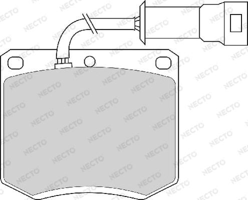 Necto FD4162A - Тормозные колодки, дисковые, комплект autospares.lv