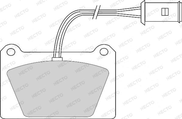 Necto FD510A - Тормозные колодки, дисковые, комплект autospares.lv