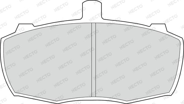 Necto FD580V - Тормозные колодки, дисковые, комплект autospares.lv