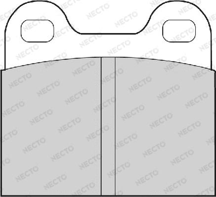 Necto FD52A - Тормозные колодки, дисковые, комплект autospares.lv