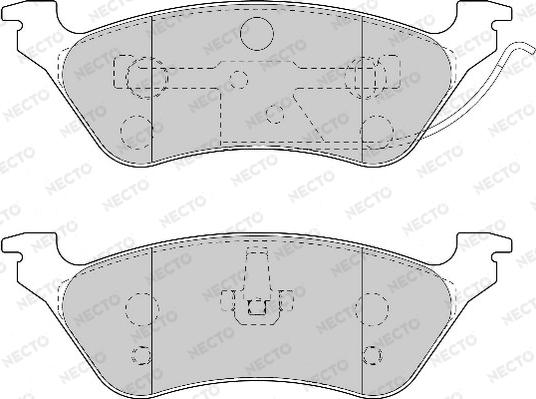 Necto FD6995A - Тормозные колодки, дисковые, комплект autospares.lv