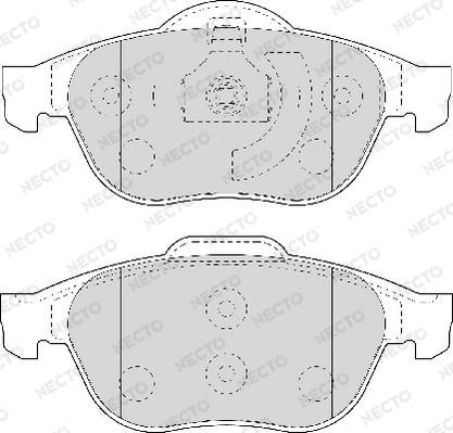 Necto FD6990A - Тормозные колодки, дисковые, комплект autospares.lv