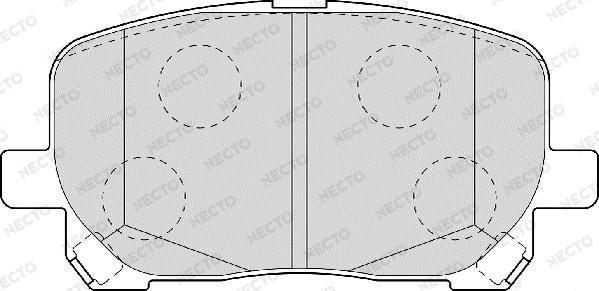 Necto FD6992A - Тормозные колодки, дисковые, комплект autospares.lv