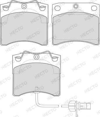 Necto FD6941V - Тормозные колодки, дисковые, комплект autospares.lv