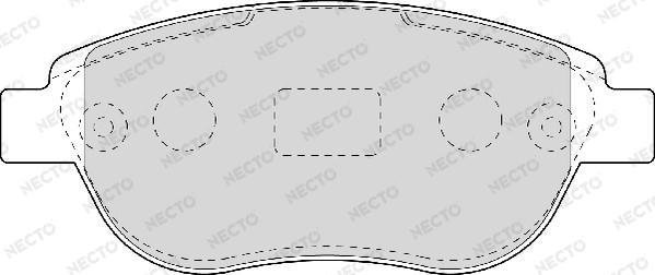 Necto FD6948A - Тормозные колодки, дисковые, комплект autospares.lv