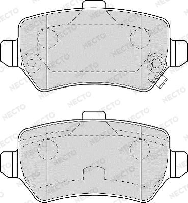 Necto FD6955A - Тормозные колодки, дисковые, комплект autospares.lv