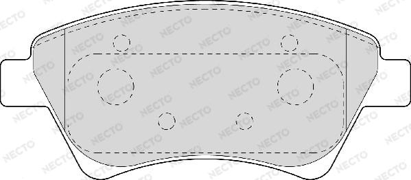 Necto FD6958A - Тормозные колодки, дисковые, комплект autospares.lv