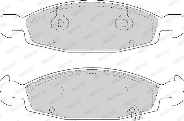 Necto FD6953A - Тормозные колодки, дисковые, комплект autospares.lv