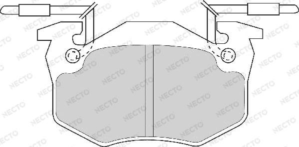 Necto FD695A - Тормозные колодки, дисковые, комплект autospares.lv