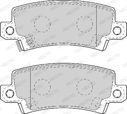 Necto FD6965A - Тормозные колодки, дисковые, комплект autospares.lv