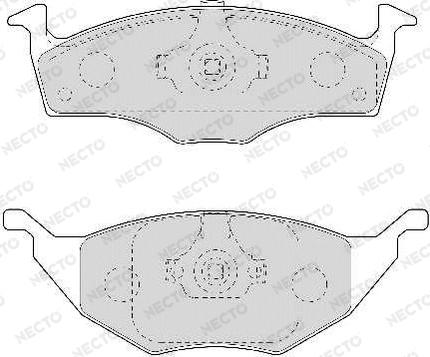 Necto FD6968A - Тормозные колодки, дисковые, комплект autospares.lv