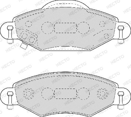 Necto FD6967A - Тормозные колодки, дисковые, комплект autospares.lv