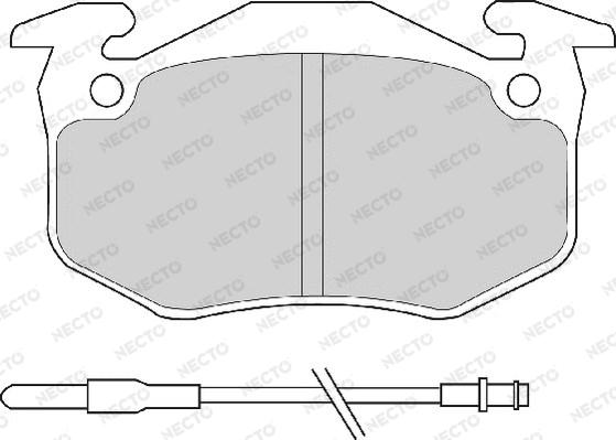 Necto FD696A - Тормозные колодки, дисковые, комплект autospares.lv