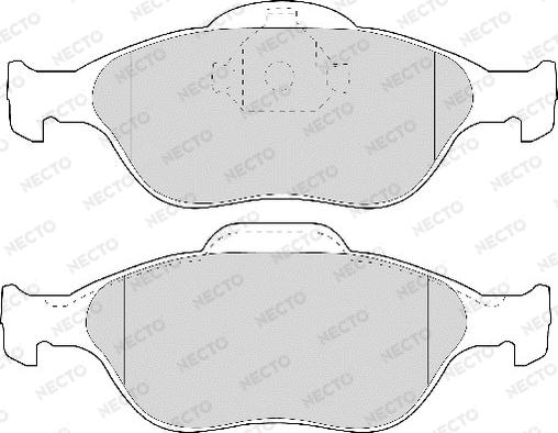 Necto FD6909A - Тормозные колодки, дисковые, комплект autospares.lv