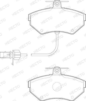 Necto FD6902A - Тормозные колодки, дисковые, комплект autospares.lv