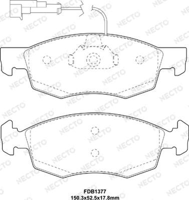 Necto FD6907A - Тормозные колодки, дисковые, комплект autospares.lv