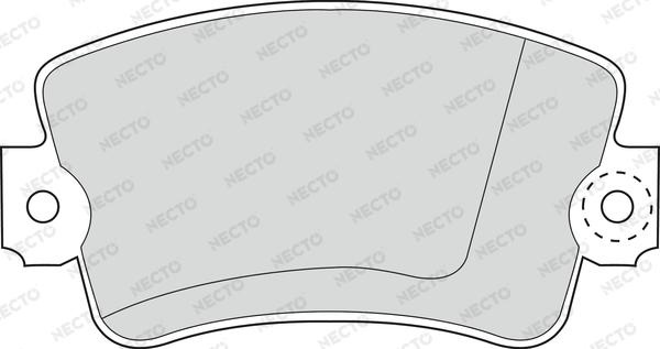 Necto FD690V - Тормозные колодки, дисковые, комплект autospares.lv