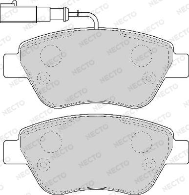 Necto FD6916A - Тормозные колодки, дисковые, комплект autospares.lv