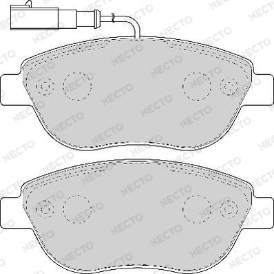 Necto FD6917A - Тормозные колодки, дисковые, комплект autospares.lv