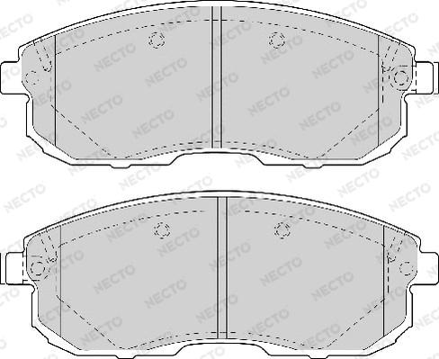 Necto FD6984A - Тормозные колодки, дисковые, комплект autospares.lv