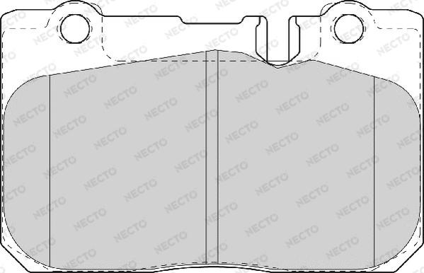 Necto FD6981A - Тормозные колодки, дисковые, комплект autospares.lv