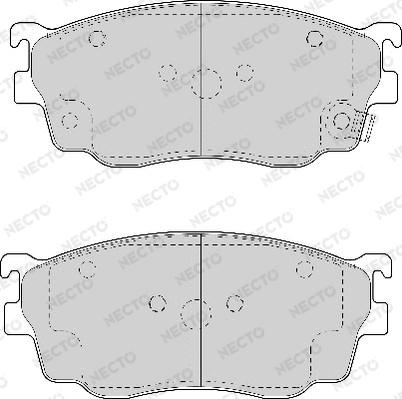 Necto FD6982A - Тормозные колодки, дисковые, комплект autospares.lv